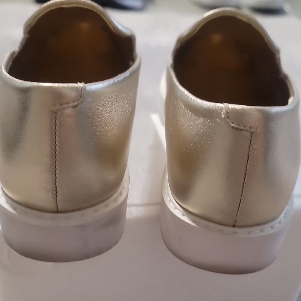 Karl Lagerfeld Gold and Black Wedge Shoes Size 6 Womens!! - Picture 8 of 9